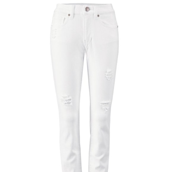 CAbi - White High Slim distressed jeans - Picture 1 of 7